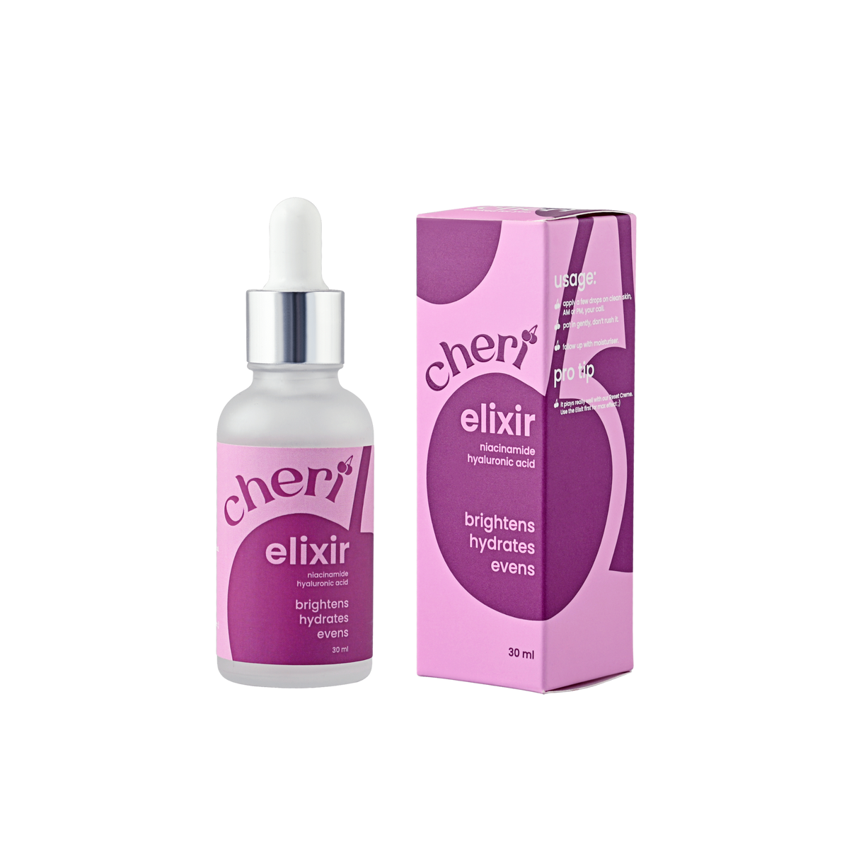 Cheri Elixir — Niacinamide & Hyaluronic Acid Serum